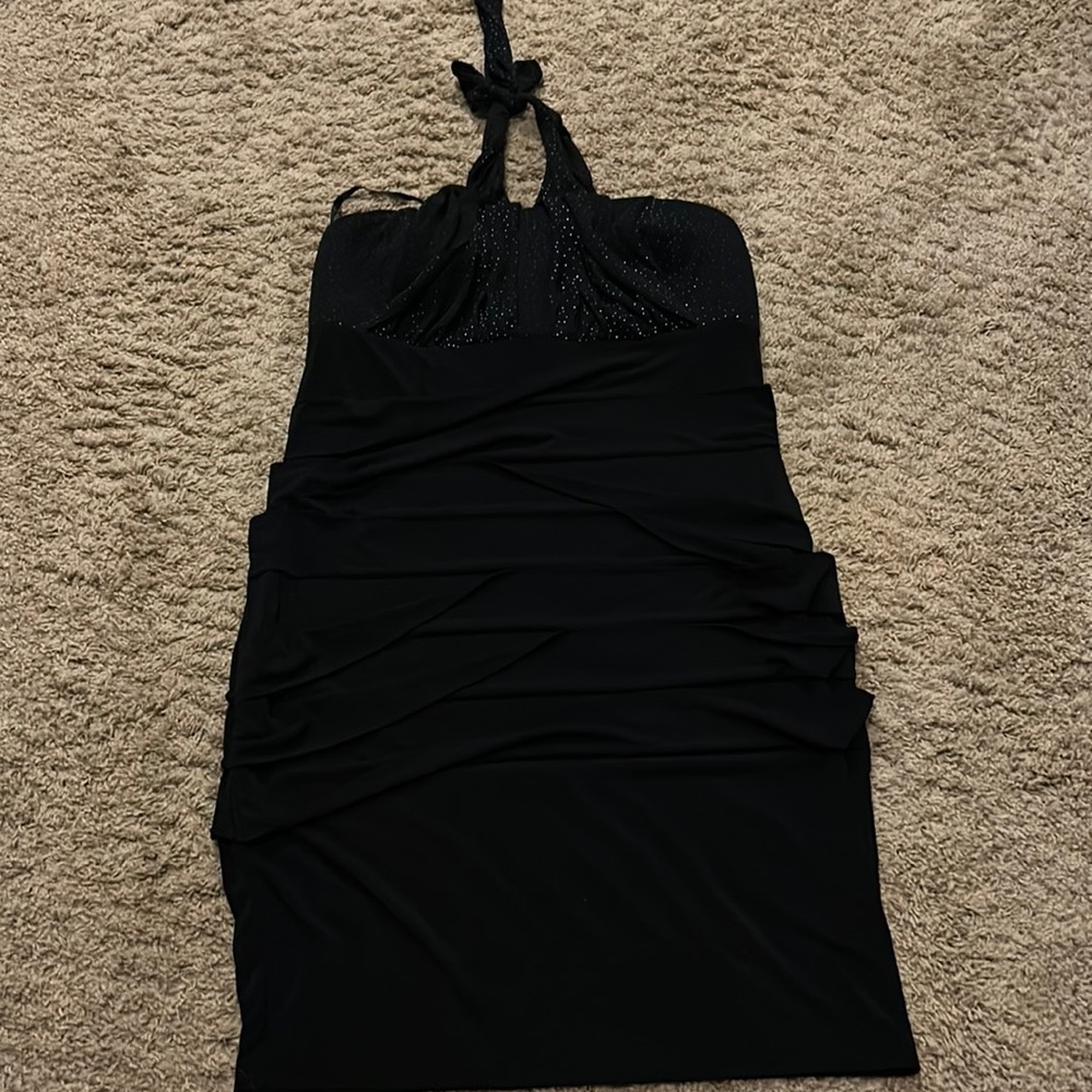 Valerie Bertinelli black maxi dress with a bit of fading on the top